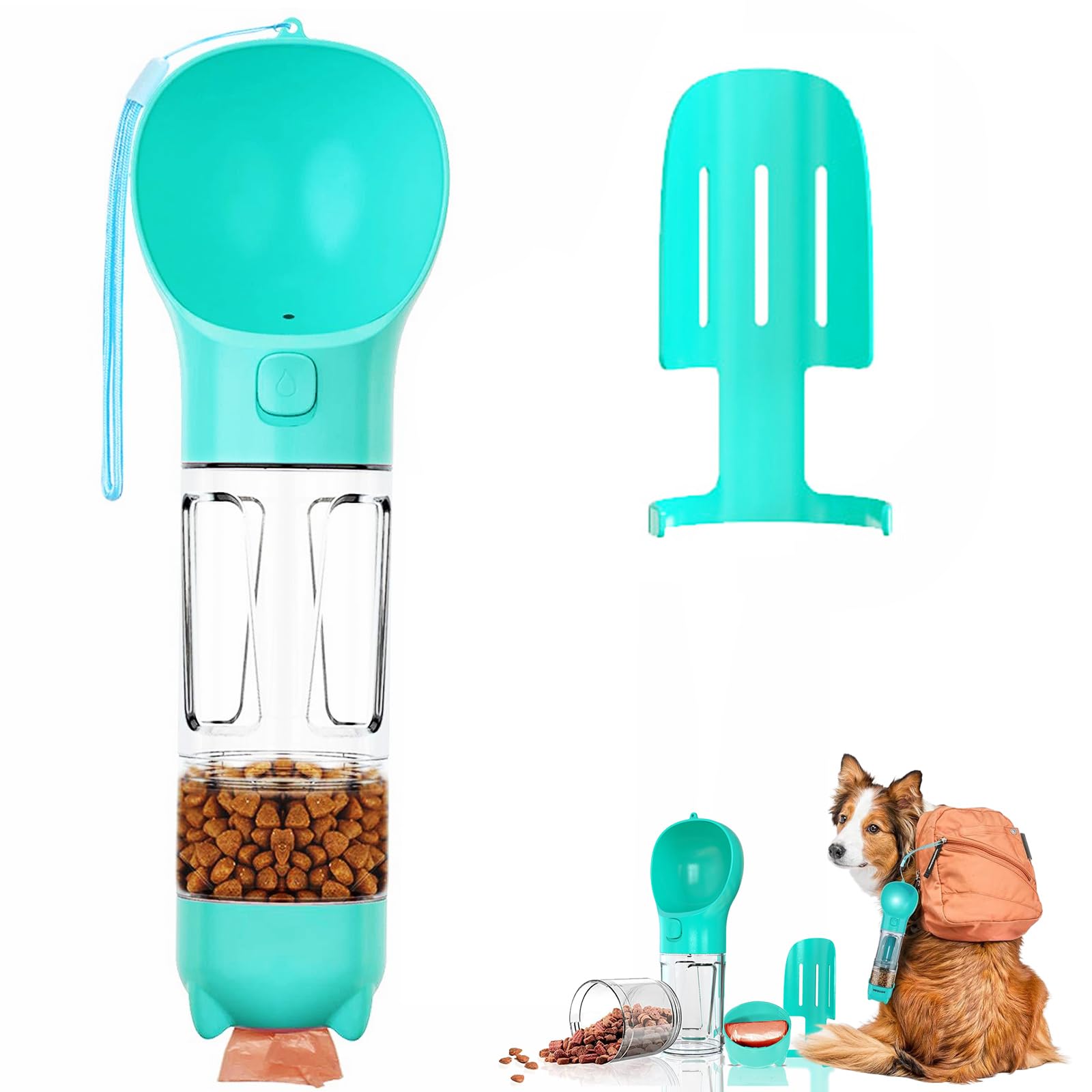 Travel-Friendly Dog Food & Water Bottle