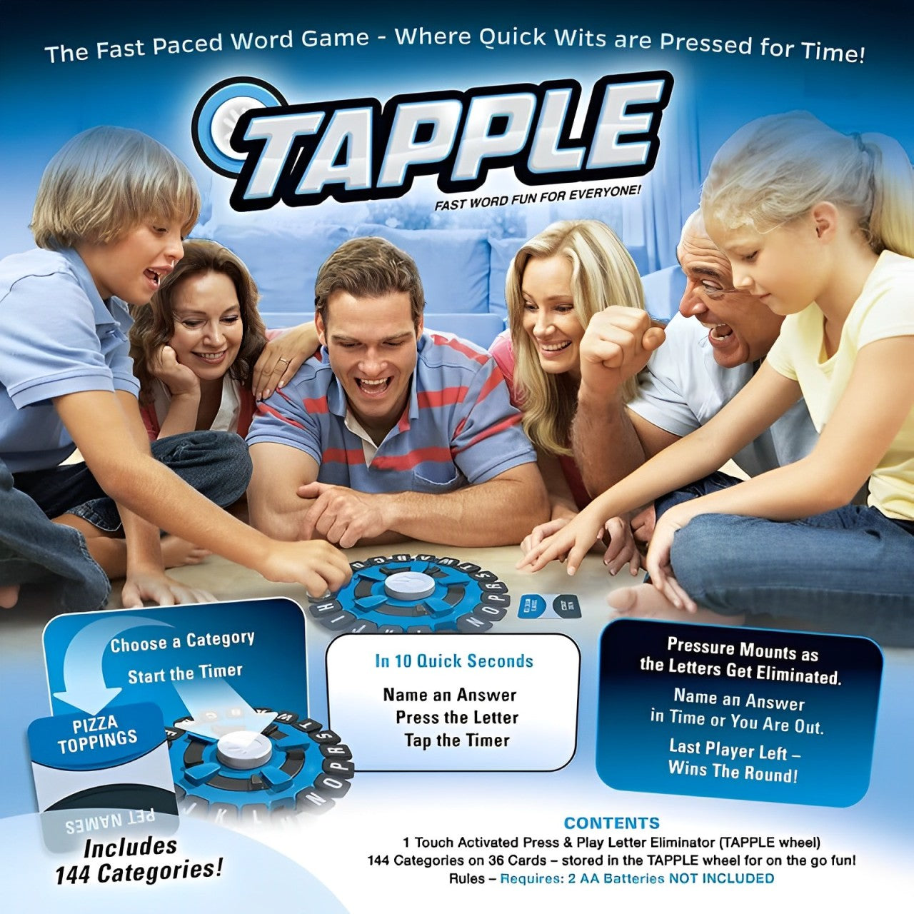 Tapple™ Fast-Paced Educational Family Board Game