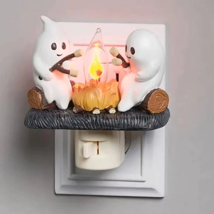 🎃✨ 2024 Ghost Campfire Flickering Nightlight 🔥👻