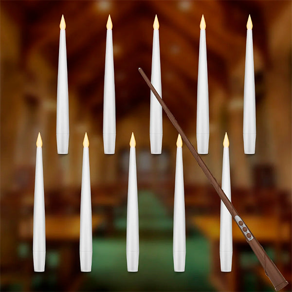 Realistic Floating Candle Lights With Light Control Wand