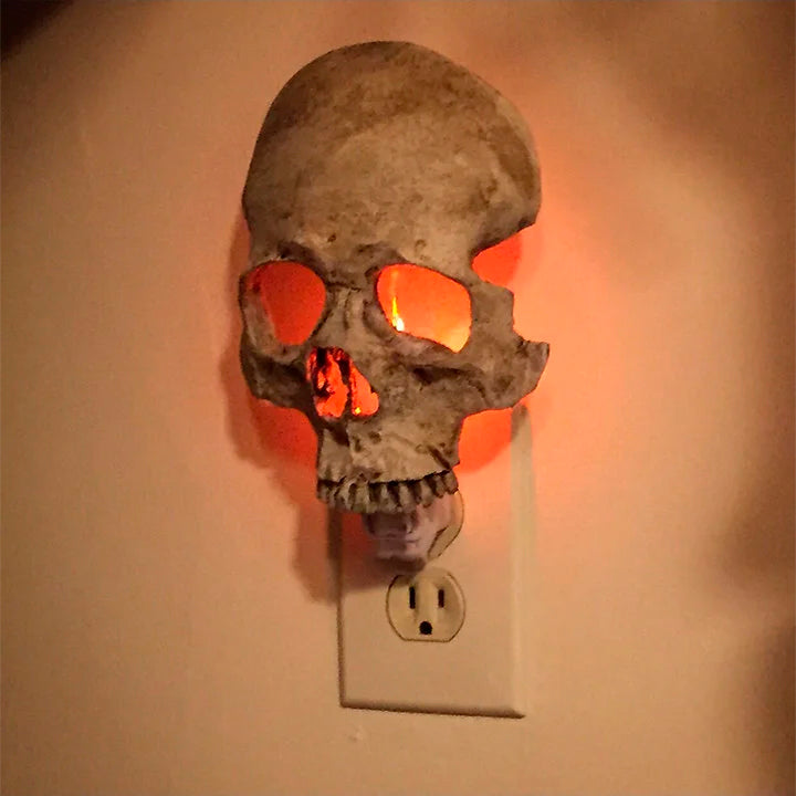 Handmade Human Skull Night Light