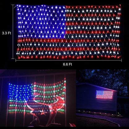 American Flag Lights with 420 Super Bright LEDs