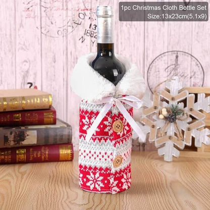 Christmas Decorations Wine Bottle Cover