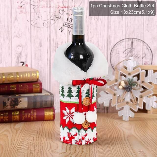 Christmas Decorations Wine Bottle Cover