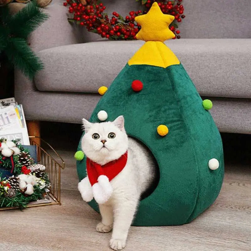 'Meow-ry Christmas' Cat Bed
