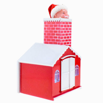 TheSanta™ Musical Ornament Santa Claus In Chimney 2022