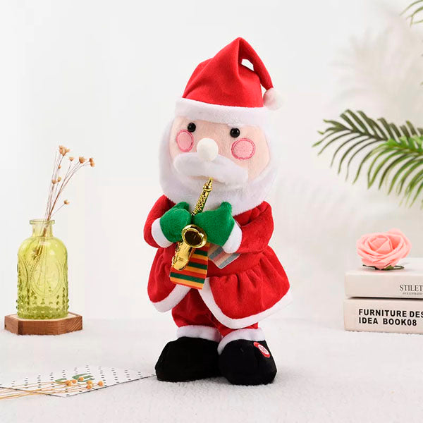 Cloos™ Electric Blowing Saxophone Santa