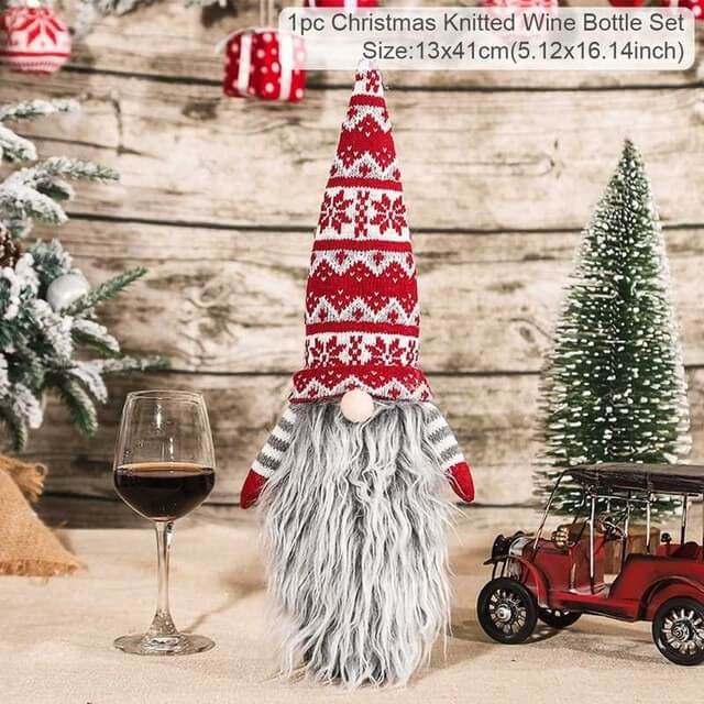 Christmas Decorations Wine Bottle Cover