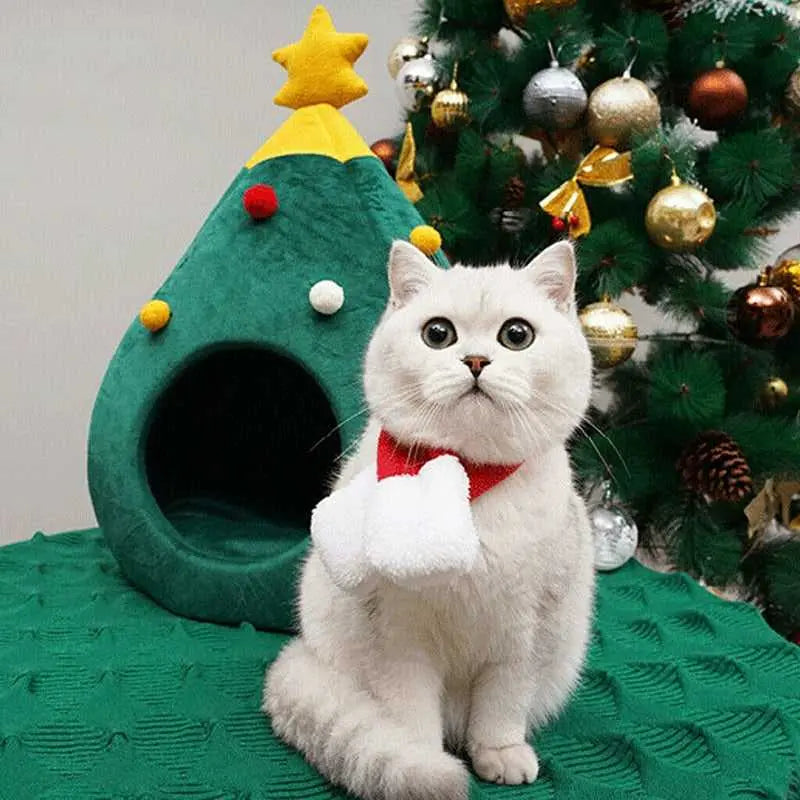 'Meow-ry Christmas' Cat Bed