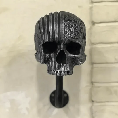 Motorcycle Skull Helmet Holder with Beard