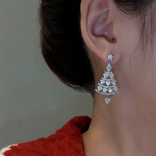 Valery™ Diamond Christmas Tree Earrings