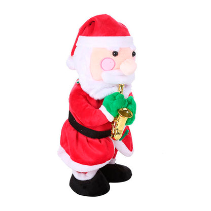 Cloos™ Electric Blowing Saxophone Santa