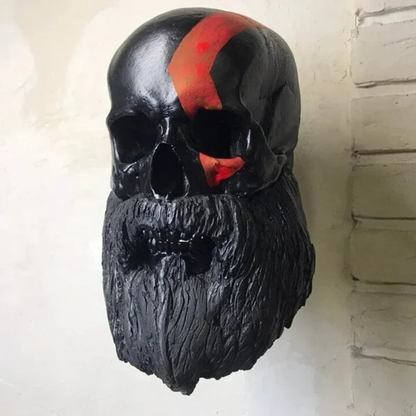 Motorcycle Skull Helmet Holder with Beard