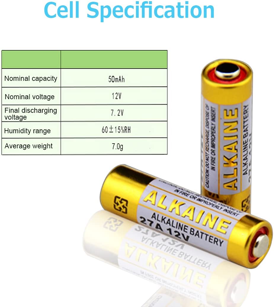 27A 12V Alkaline Battery (2-Pack)