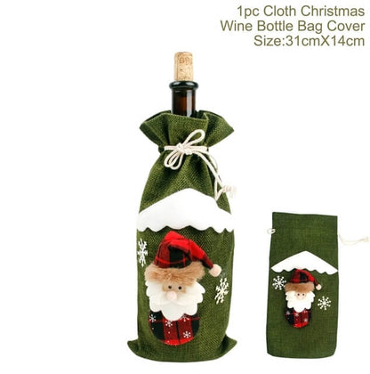 Christmas Decorations Wine Bottle Cover