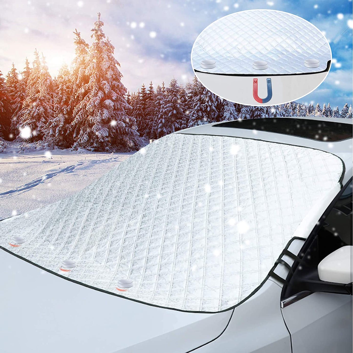 🎄Hot sale early 🎅🏻Christmas 50% off ) Magnetic Car Windshield Cover