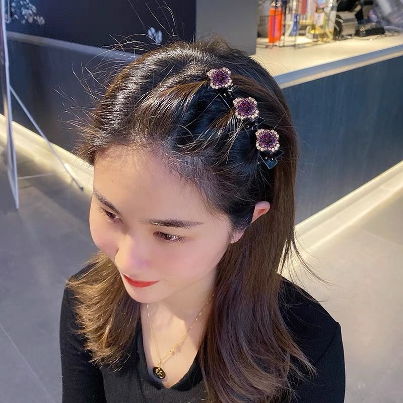 (🎅EARLY CHRISTMAS SALE- 50% OFF) Sparkling Crystal Stone Braided Hair Clips