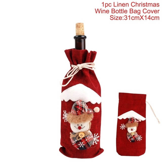 Christmas Decorations Wine Bottle Cover