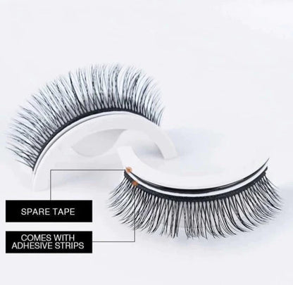 Reusable self-adhesive false eyelashes (2-Pairs )