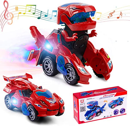 🎄CHRISTMAS PRE SALE:49% OFF🎄 LED DINOSAUR TRANSFORMATION CAR TOY