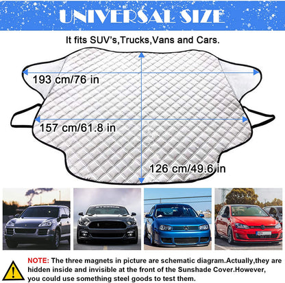 🎄Hot sale early 🎅🏻Christmas 50% off ) Magnetic Car Windshield Cover