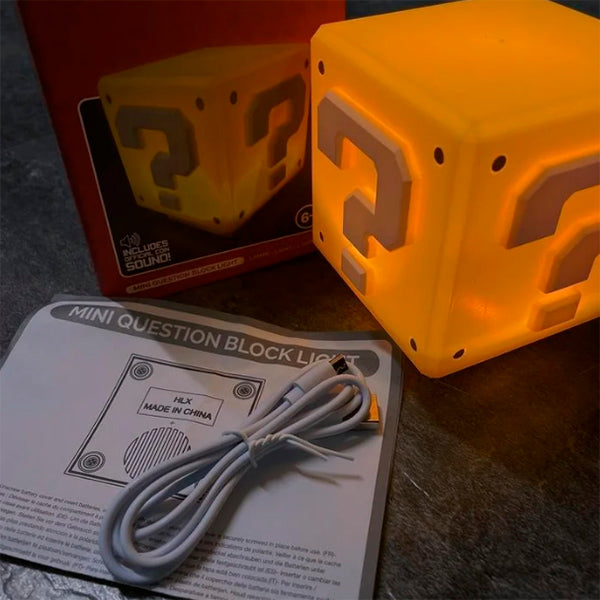 Mini Question Block Light With Sound - Officially licensed light with sound effect