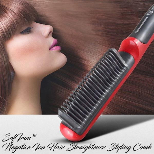SofIron™ Negative Ion Hair Straightener Styling Comb