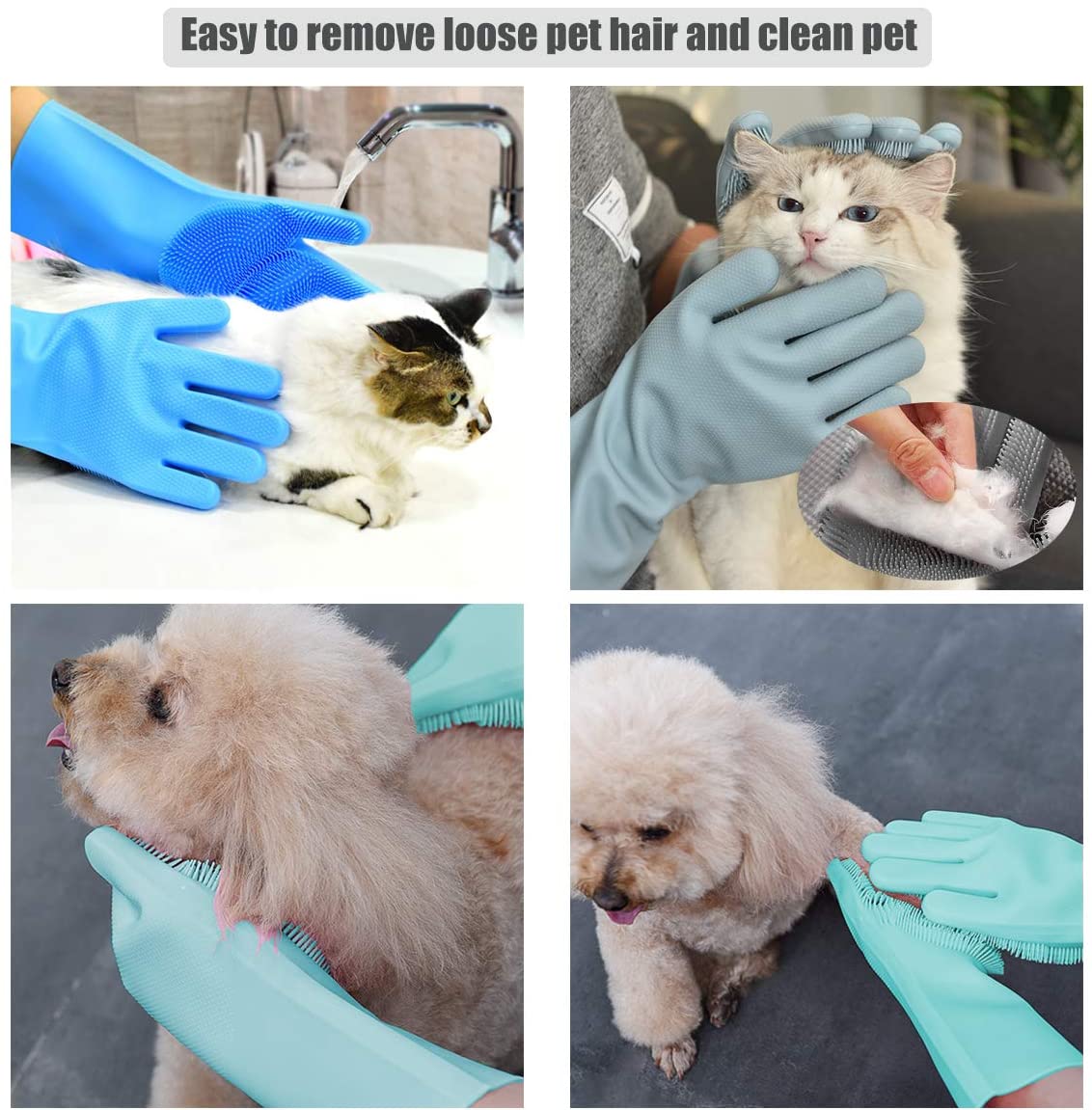 🎅🏻 (Early Christmas Sale: 49% OFF🎁) Magic Silicone Pet Grooming Gloves