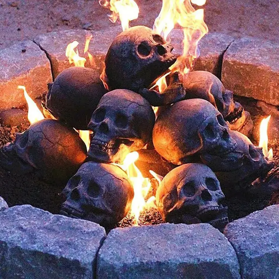 🔥 Terrifying Human Skull Fire Pit💀