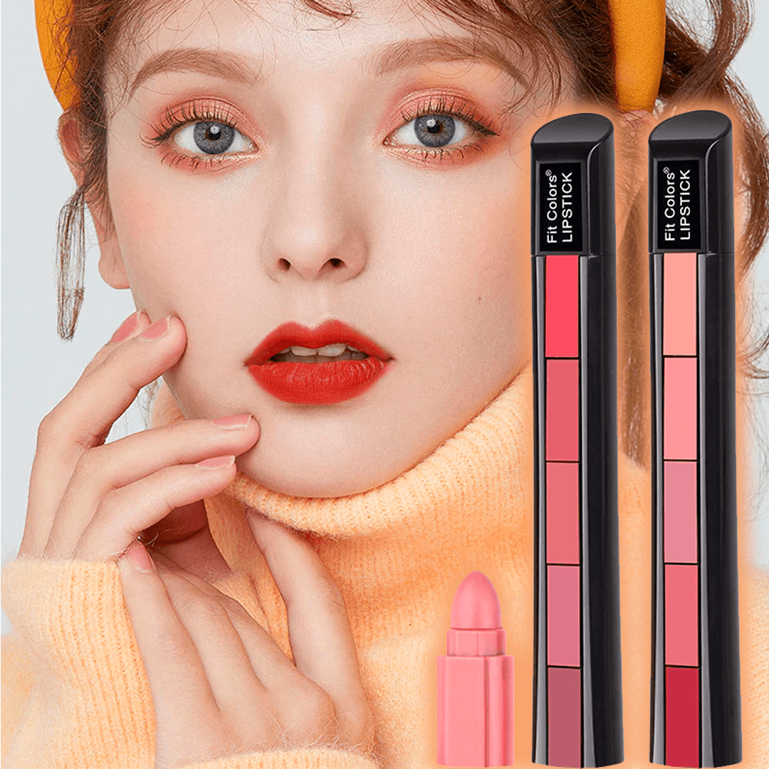Multi Color Combination 5-in-1 Matte Lipstick