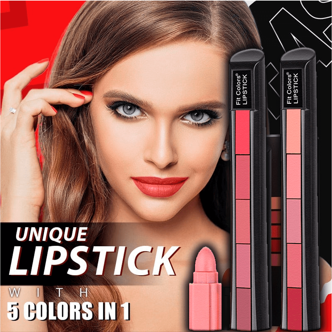 Multi Color Combination 5-in-1 Matte Lipstick