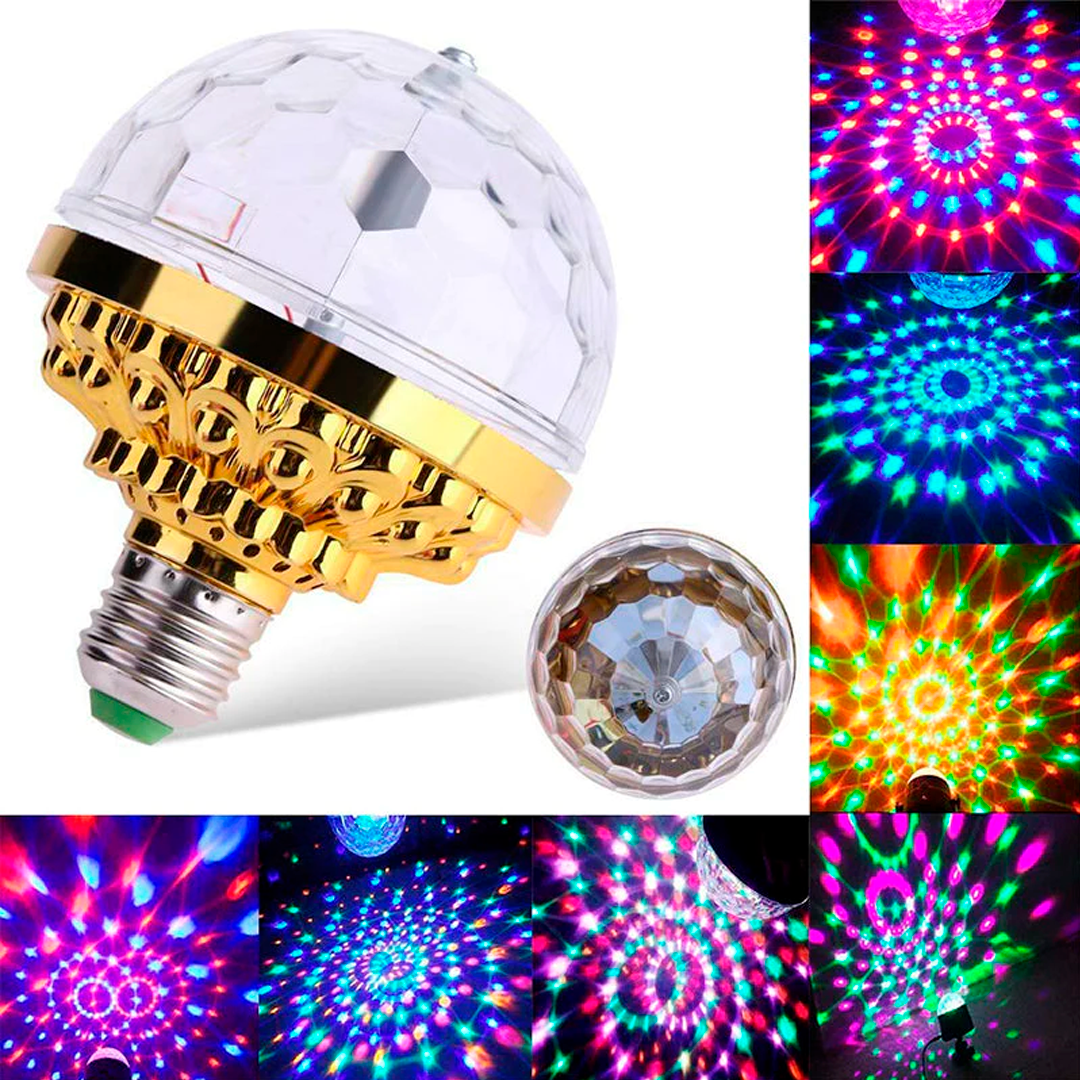 💥LED Disco Ball Colorful Rotating Light Bulb💡