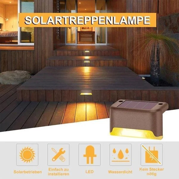 LED Solar Lamp Path Staircase Outdoor Waterproof Wall Light